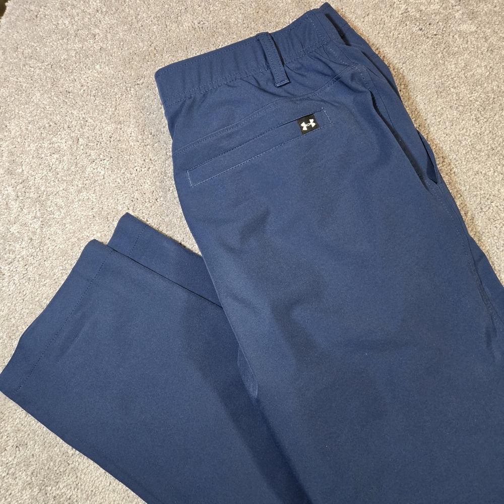 Under Armour Drive Mens Jogger Pants Navy Blue Golf Performance Nylon Stretch 34